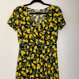Lemon patterned dress